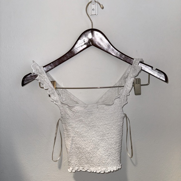 Forever 21 Cropped Ruffle Strap Tank Top - Picture 4 of 5